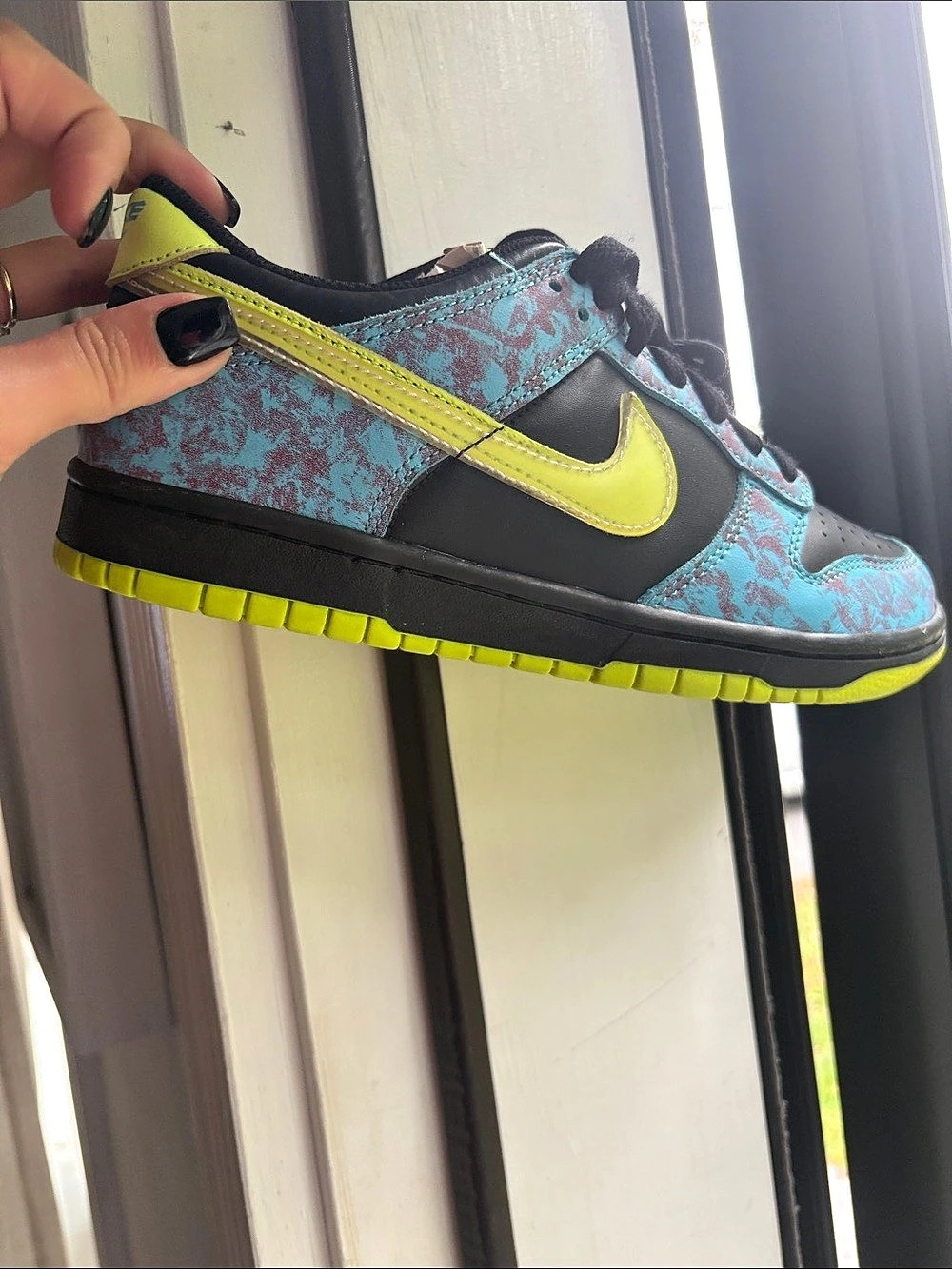 Nike Dunk Low Retro SE "Vintage Green Denim Turquoise" Sneakers Blue & Black
